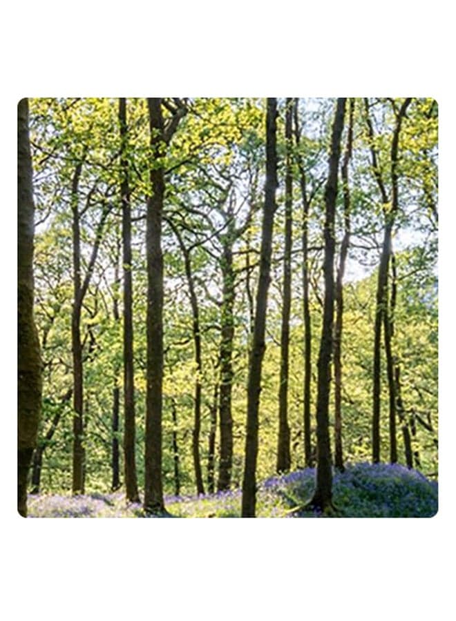 Printed Wooden Coaster Multicolour 9x9cm