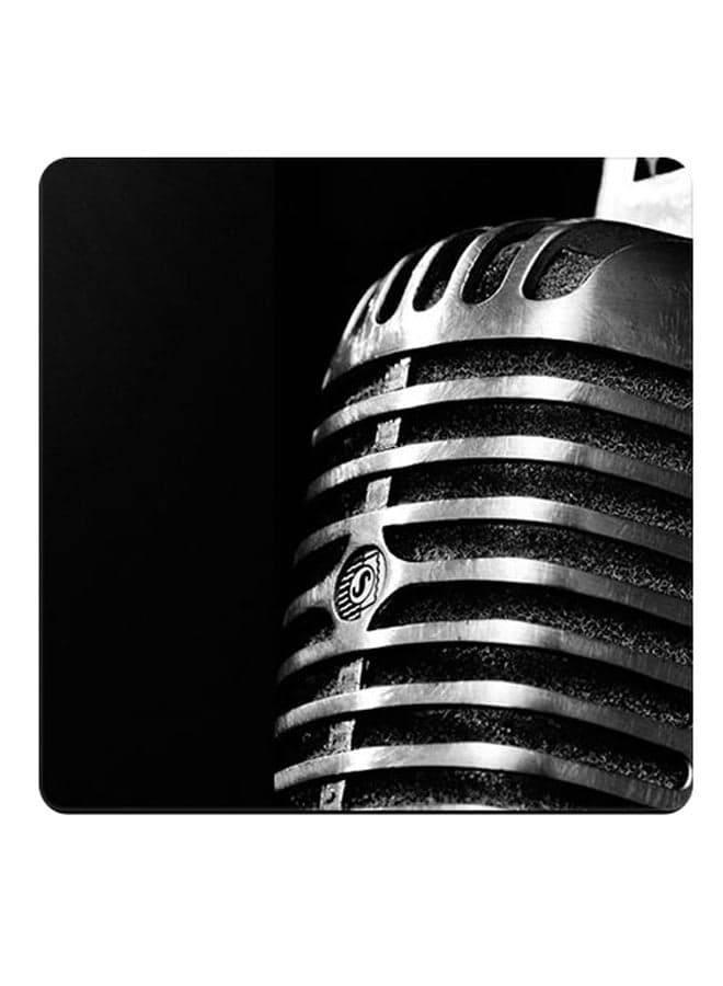 Unique Design Printed Coaster Black/Silver 9x9cm