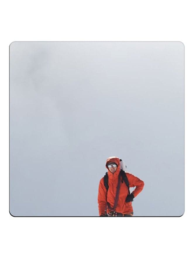 Unique Design Printed Coaster Grey/Red 9x9cm