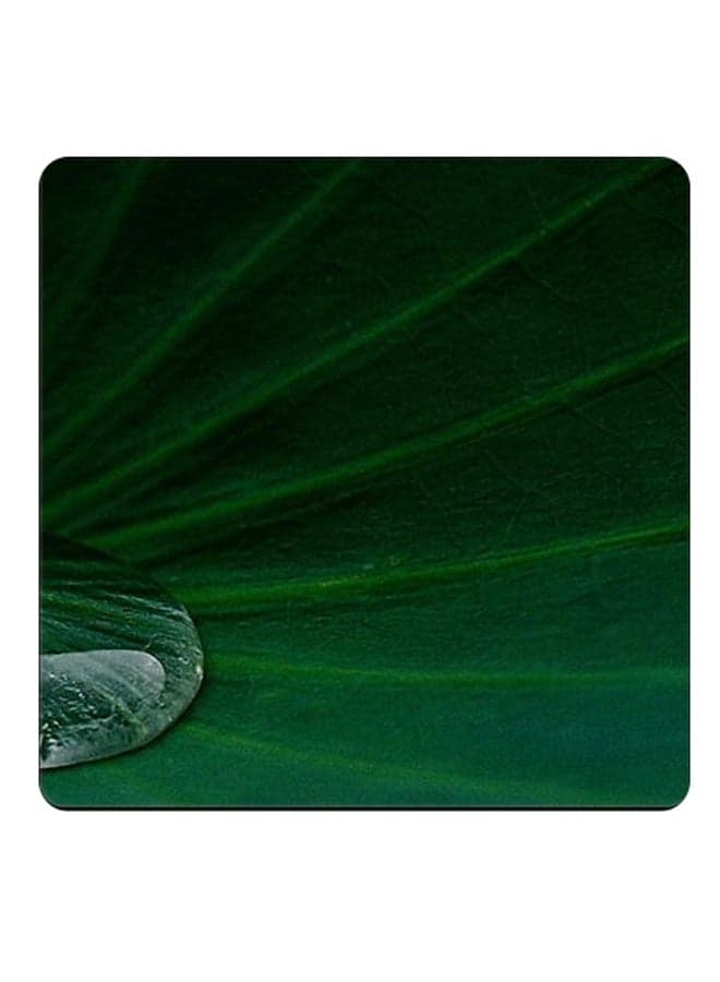 Printed Wooden Coaster Green 9x9cm