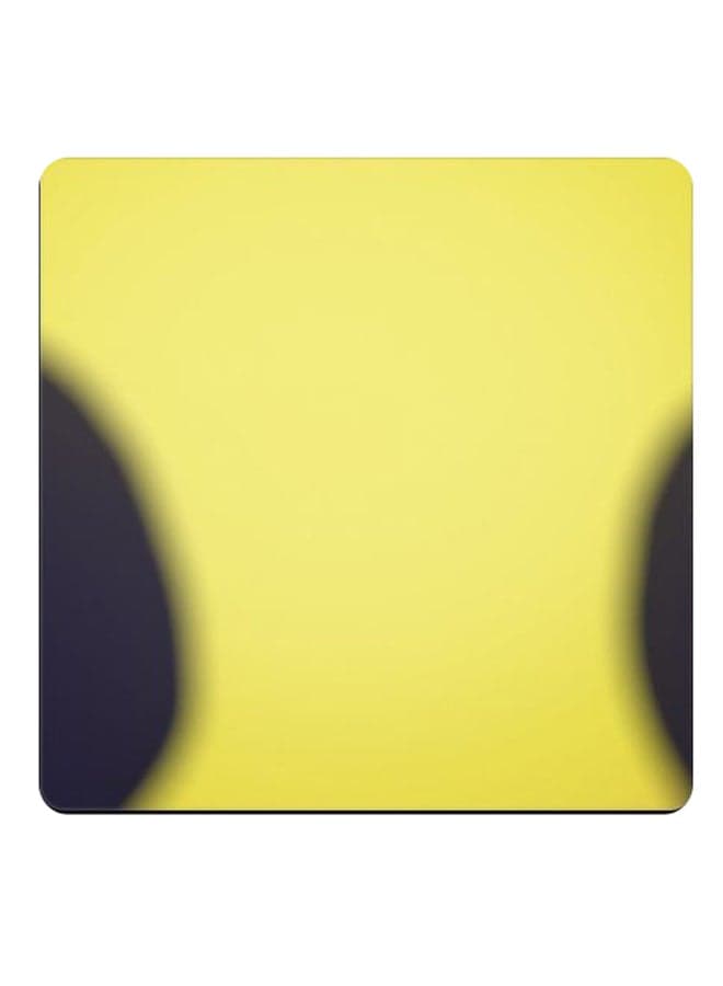 Printed Wooden Coaster Yellow/Black 9x9cm