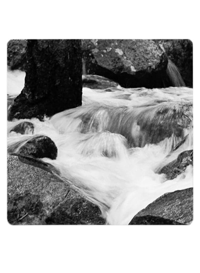 Unique Design Printed Coaster White/Black 9x9cm