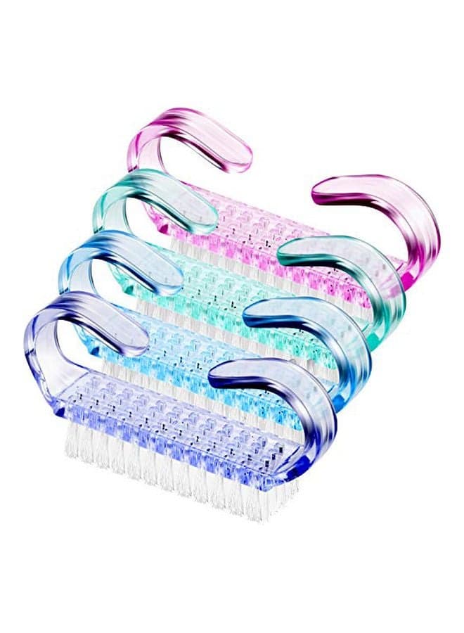 4-Piece Hand Scrubbing Brush Multicolour Makeup Tools & Accessories