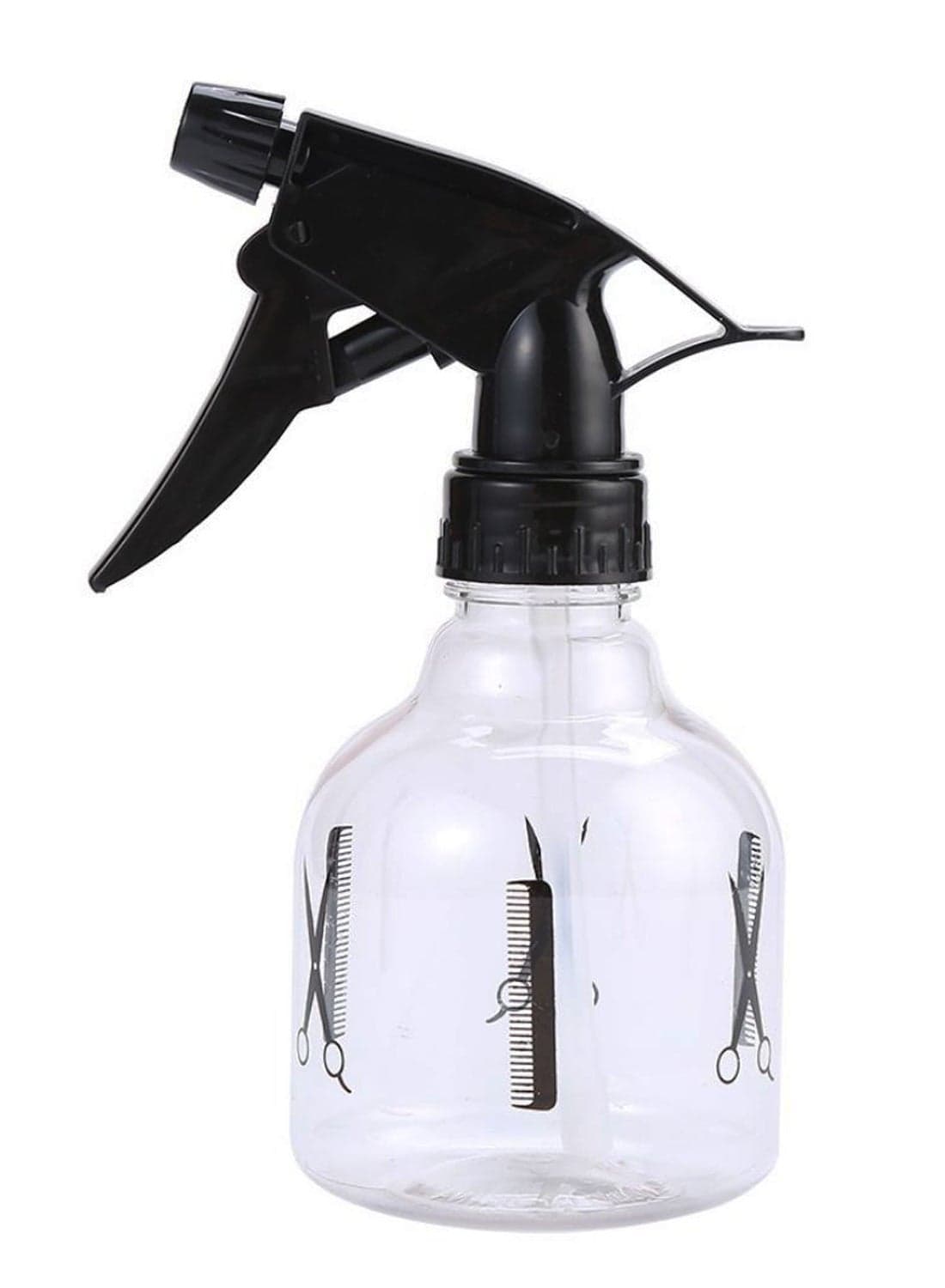 Hair Dressing Water Spray Bottle Clear/Black 12cm Styling Scissors
