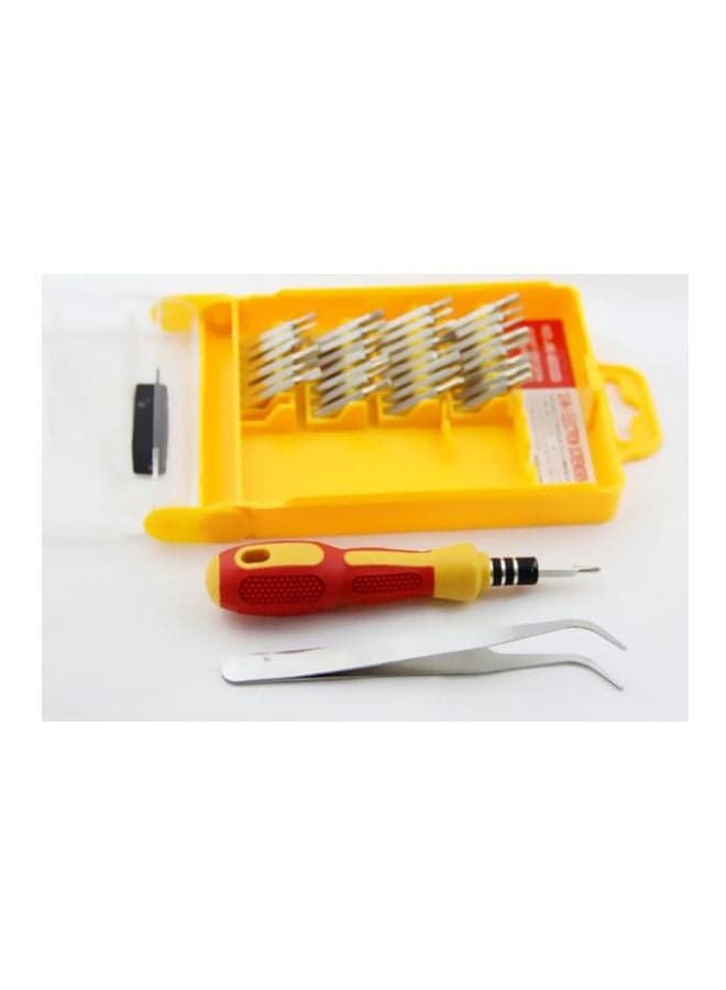 32-Piece Screwdriver Bit Set Silver/Yellow (5)