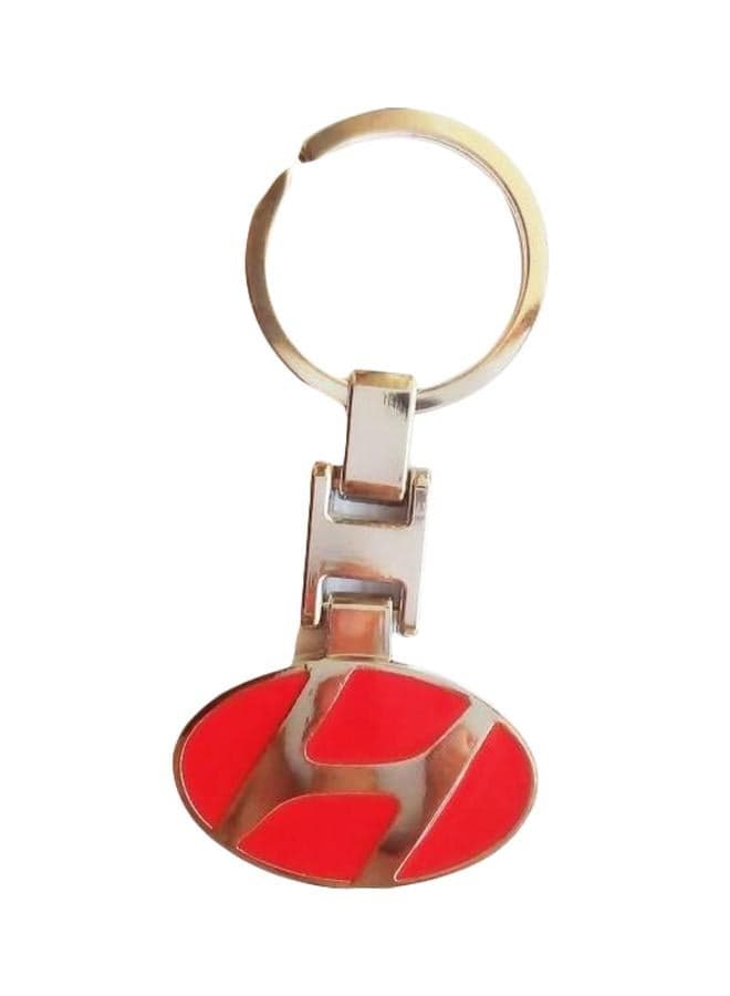 Hyundai Logo Keychain Red/Gold Keyrings