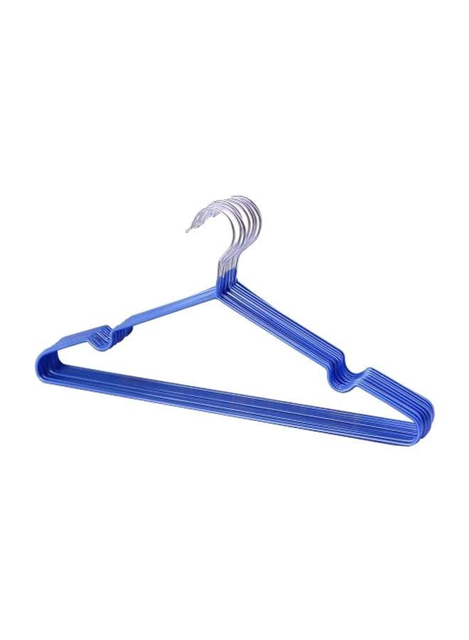 10-Piece Non-Slip Hangers Blue/Silver 20x40cm