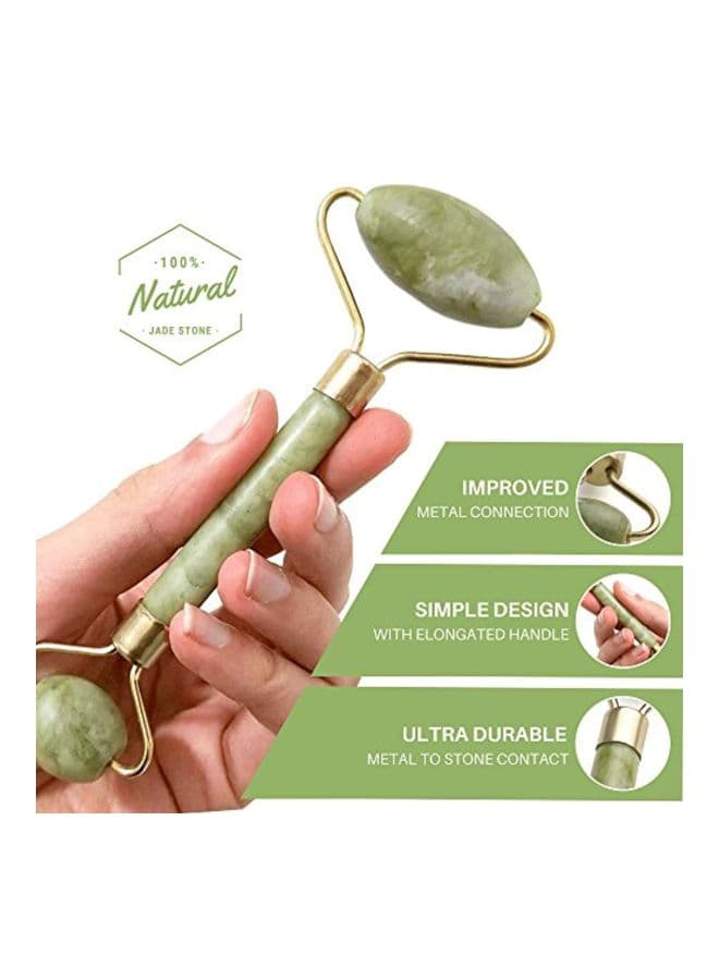 Anti-Aging Facial Massager Green/Gold (4)
