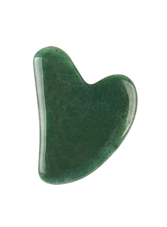 Jade Facial Roller With Gua Sha Board Green/Gold (4)