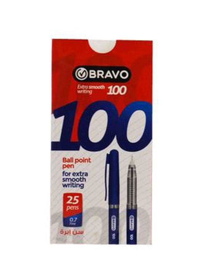 25-Piece Ball Point Pen Blue