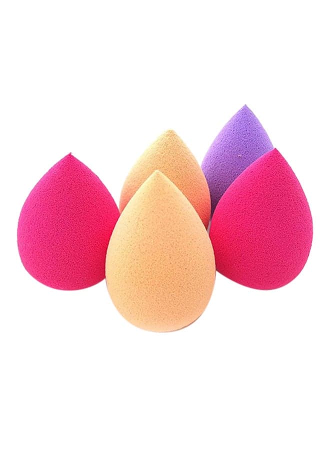 5-Piece Foundation Sponge Beige/Pink/Purple Make Up Sponges
