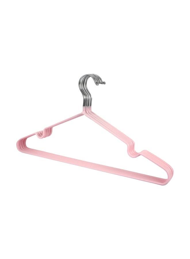 10-Piece Hanger Set Pink/Silver 40x20x4cm