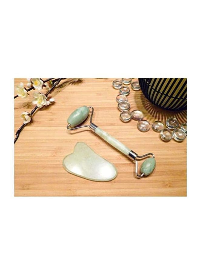 Natural Xiuyan Jade Roller And Gua Sha Set (6)