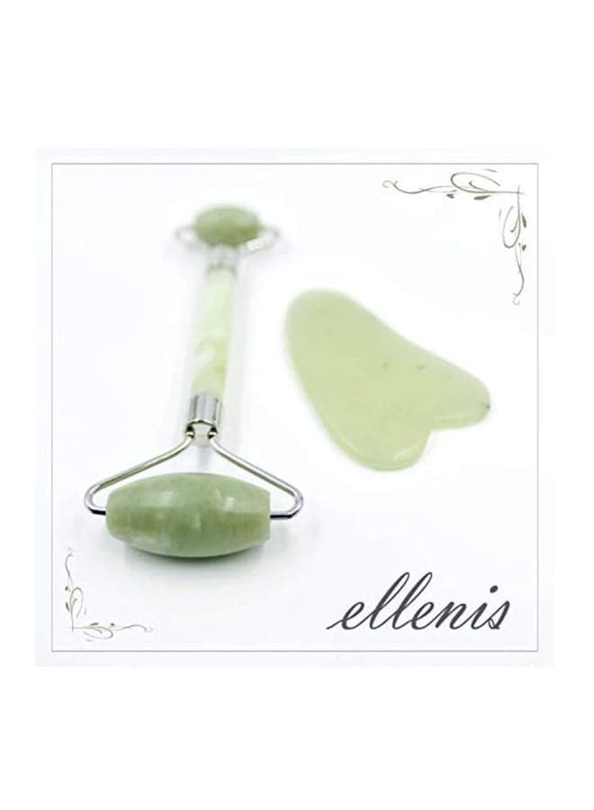 Natural Xiuyan Jade Roller And Gua Sha Set (5)
