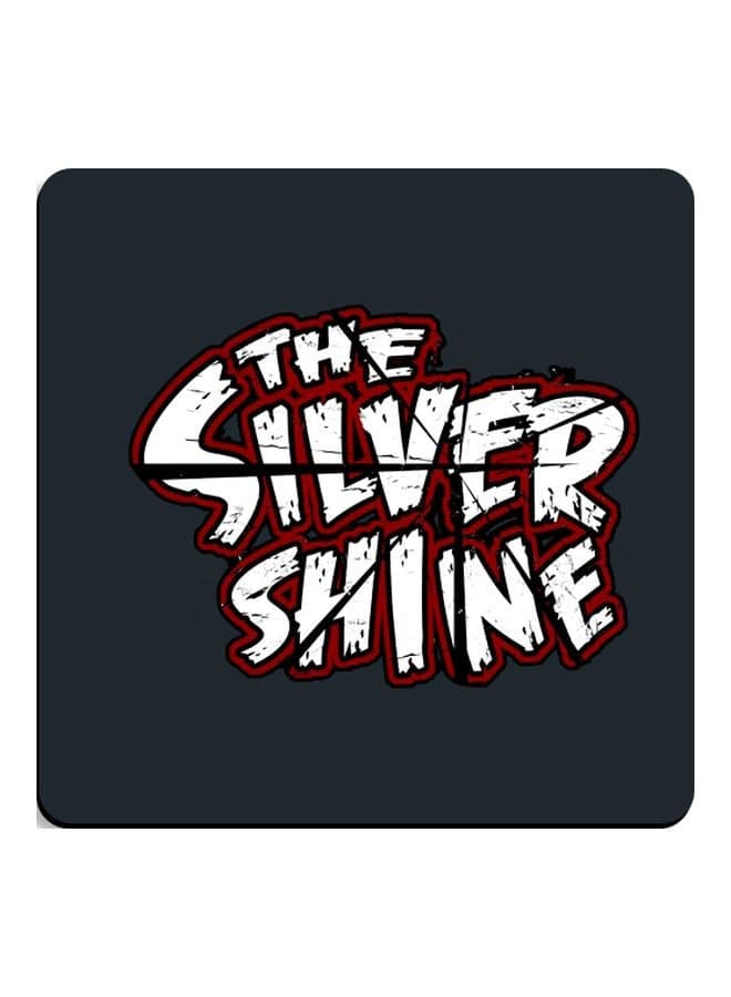 The Silver Shine Printed Coaster Black/White/Brown 9x9cm