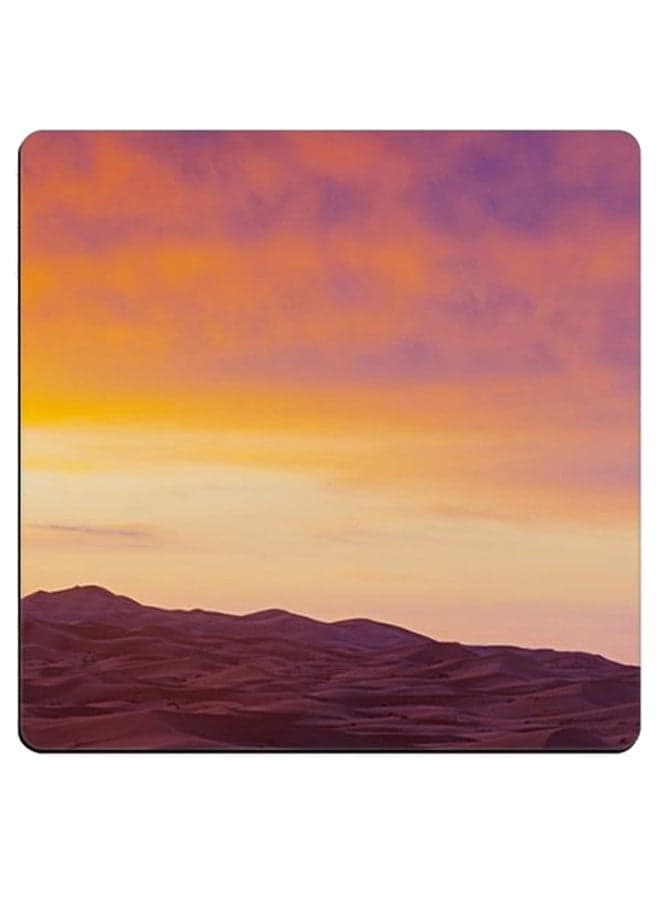 Wooden Printed Coaster Multicolour 9x9cm