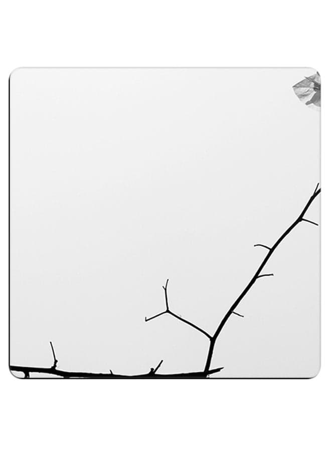 Wooden Printed Coaster White/Black 9x9cm