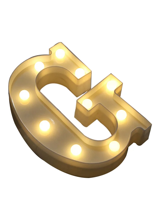 Alphabet G Letter Shape Decorative LED Light Warm White Outdoor Lighting