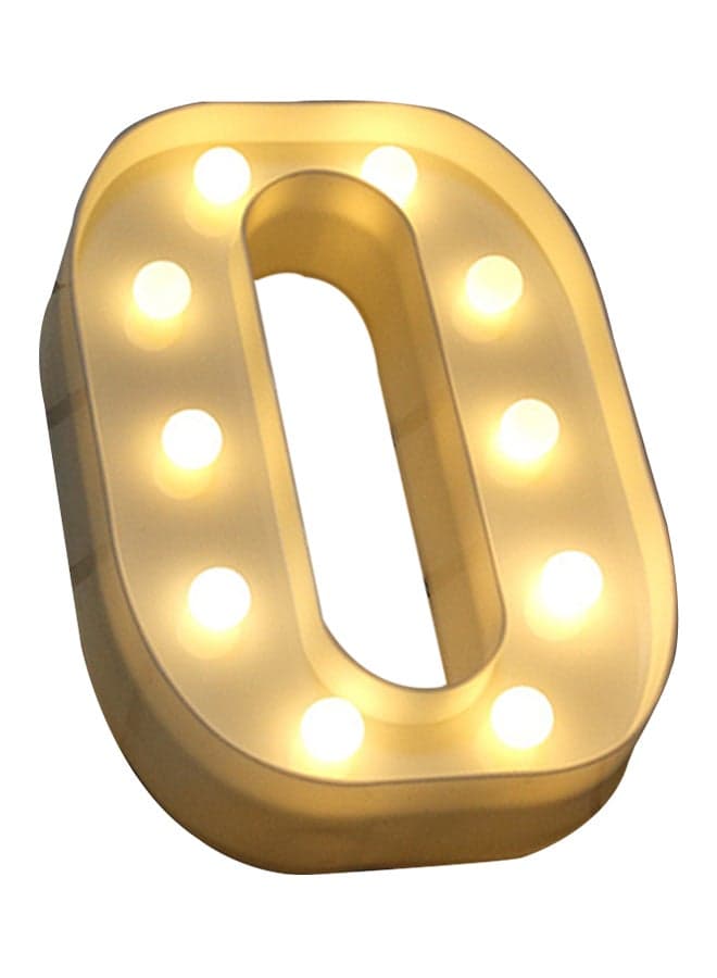 Alphabet O Letter Shape Decorative LED Light Warm White Outdoor Lighting