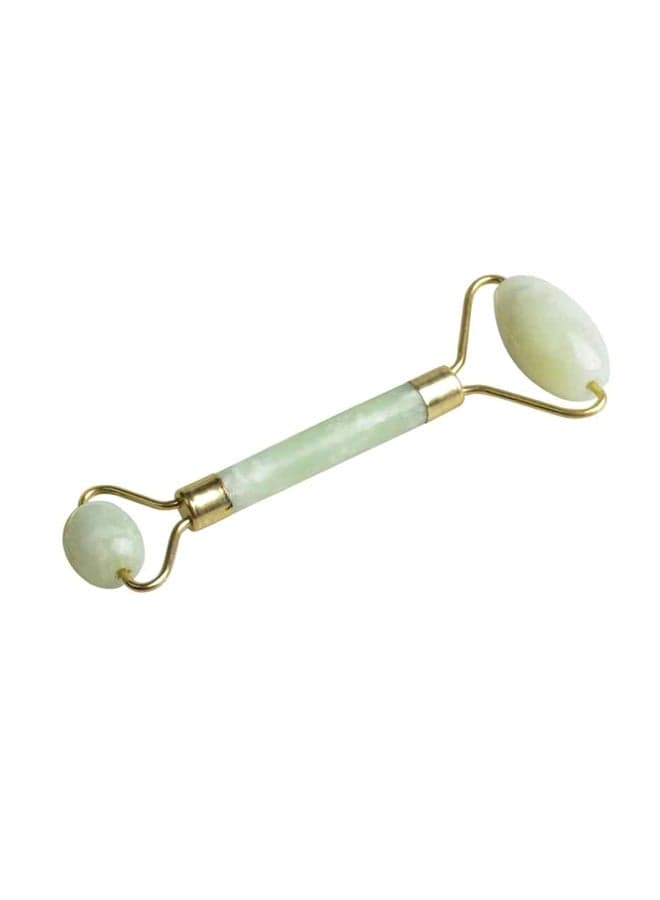 Jade Roller Massager With Stone Green/Gold 12centimeter Face Massagers & Rollers