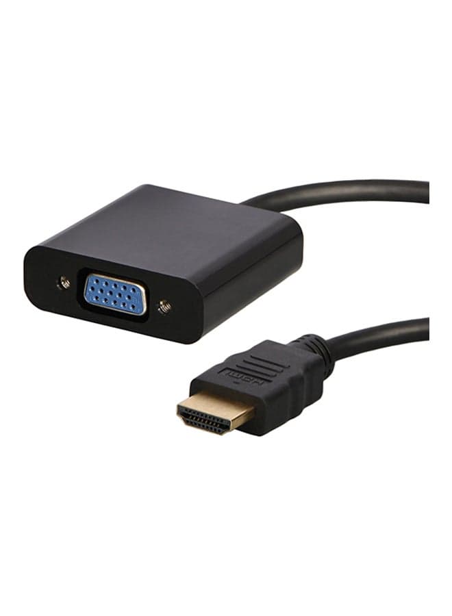 HDMI To VGA Video Convertible Adapter For Laptop/DVD Black Television Accessories (3)
