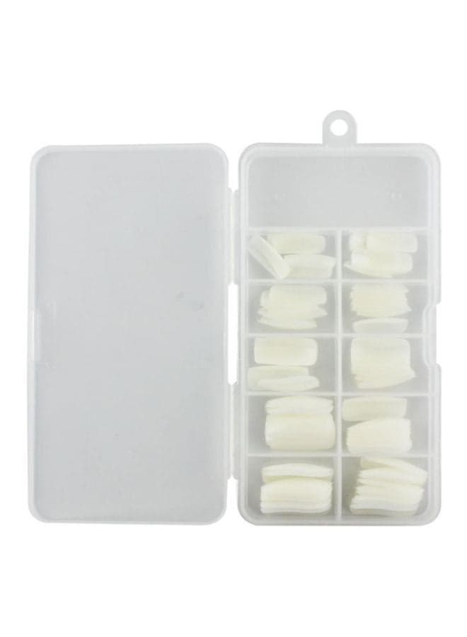 100-Piece False Nails White Press On False Nails