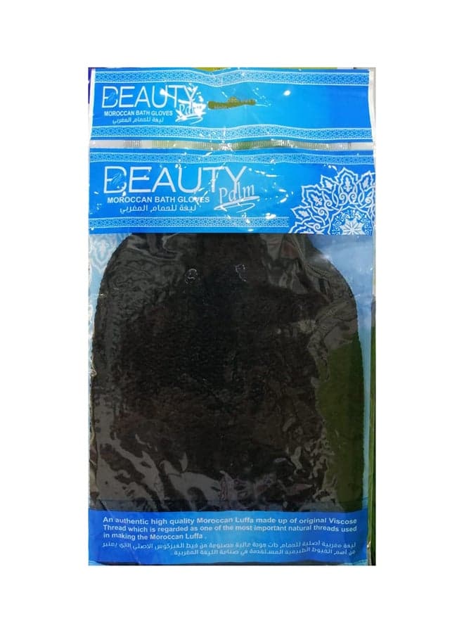 Moroccan Microfiber Bath Gloves Black/Blue (٣)
