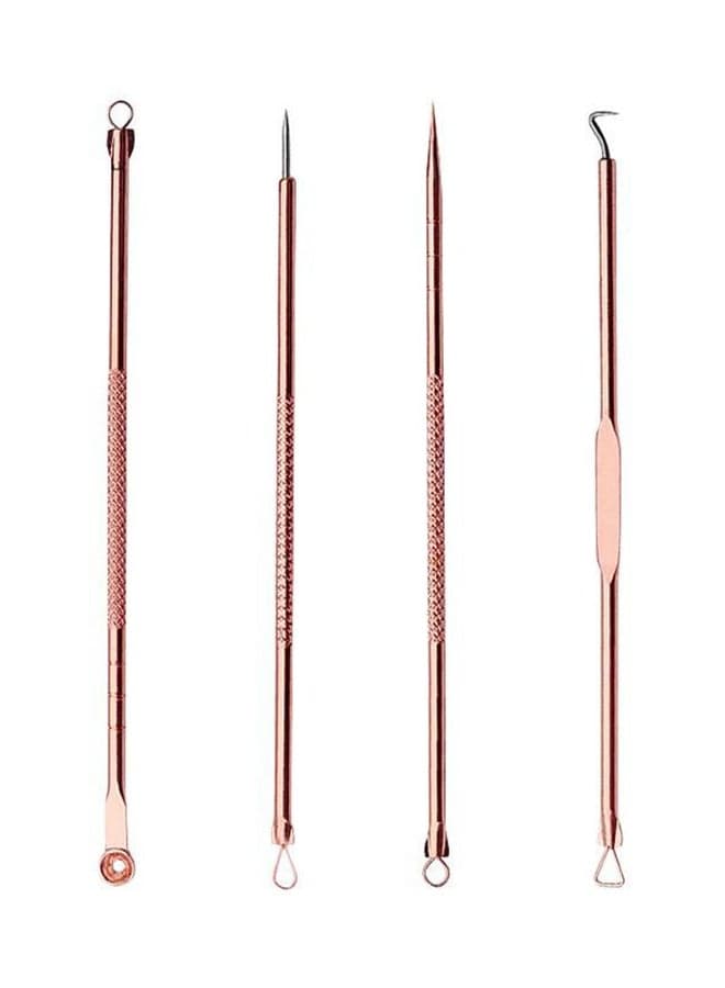 4-Piece Blackhead Remover Needle Set Rose Gold Blackhead & Acne Remover