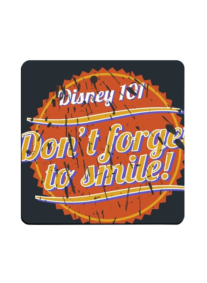 Text Printed Coaster Multicolour 9x9cm