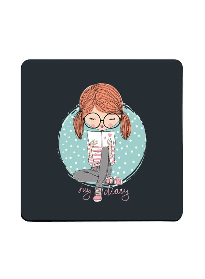 My Diary Printed Coaster Multicolour 9x9cm