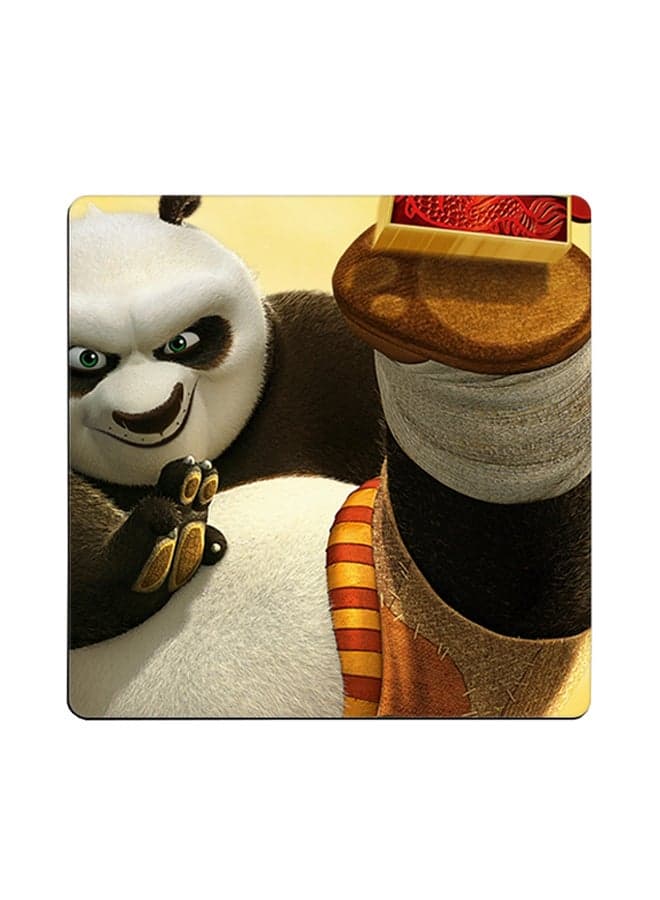 Kung Fu Panda Printed Coaster Multicolour 9x9cm