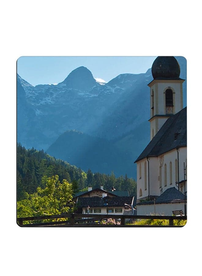 German Landscape Printed Coaster Multicolour 9x9cm