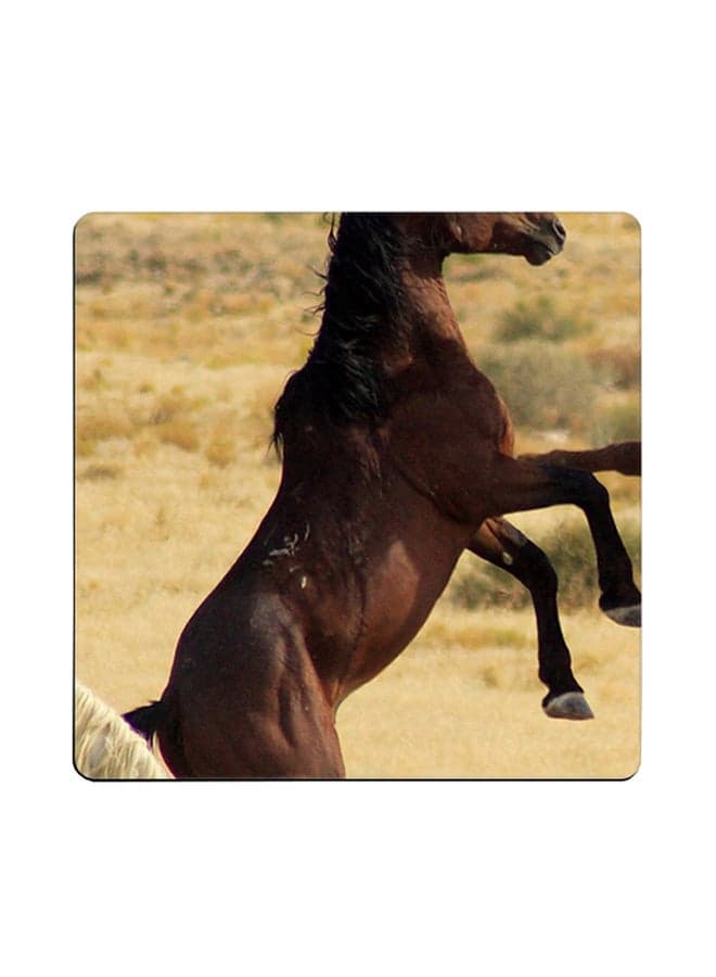 Mustang Printed Coaster Multicolour 9x9cm