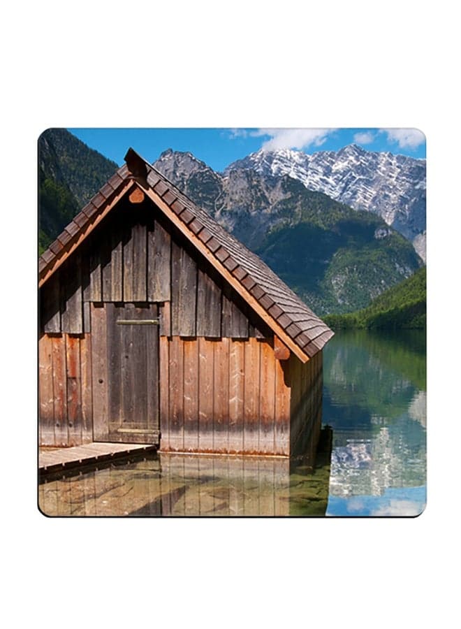 German Landscape Printed Coaster Multicolour 9x9cm