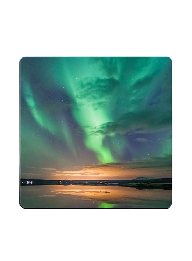 Nature Scenery Printed Coaster Multicolour 9x9cm