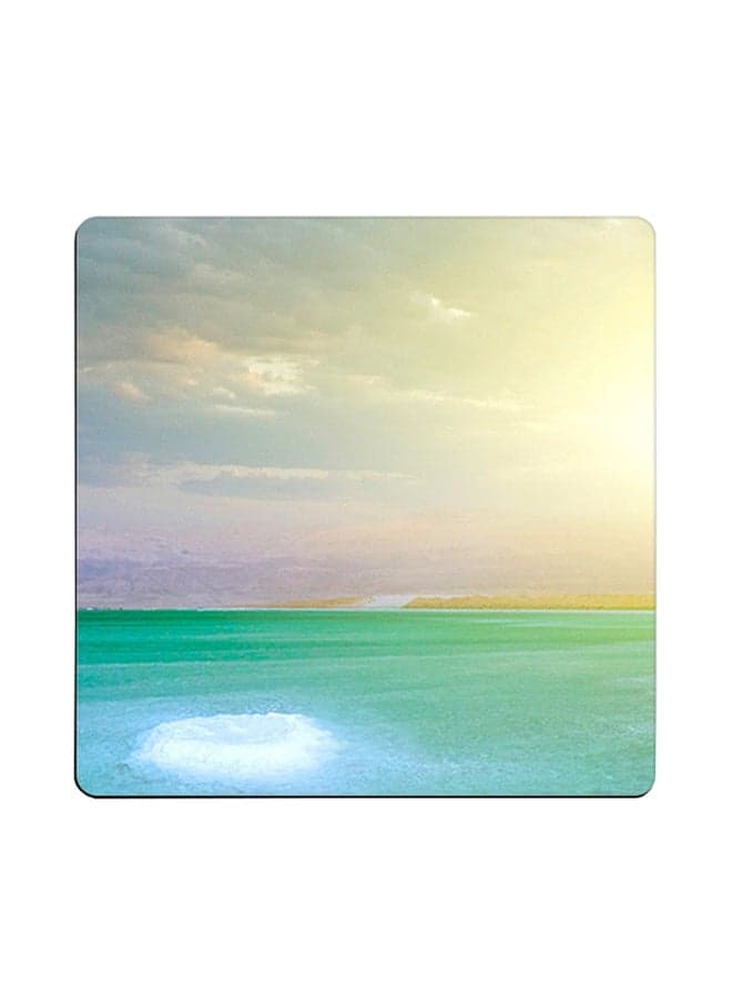 Salt Lakes Dead Sea Printed Coaster Multicolour 9x9cm