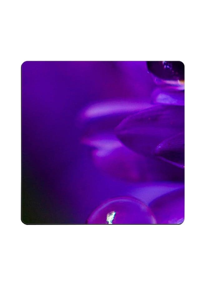 Dew Drops Printed Coaster Purple 9x9cm