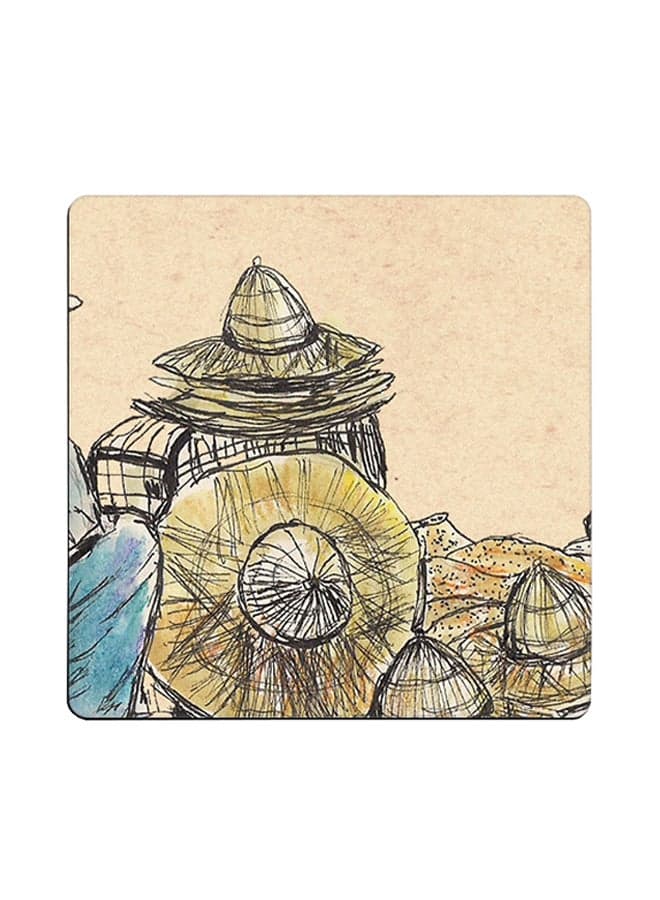 Taiwan Nature Poster Printed Coaster Multicolour 9x9cm