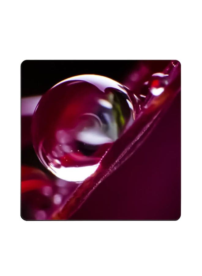 Water Drops Printed Coaster Multicolour 9x9cm