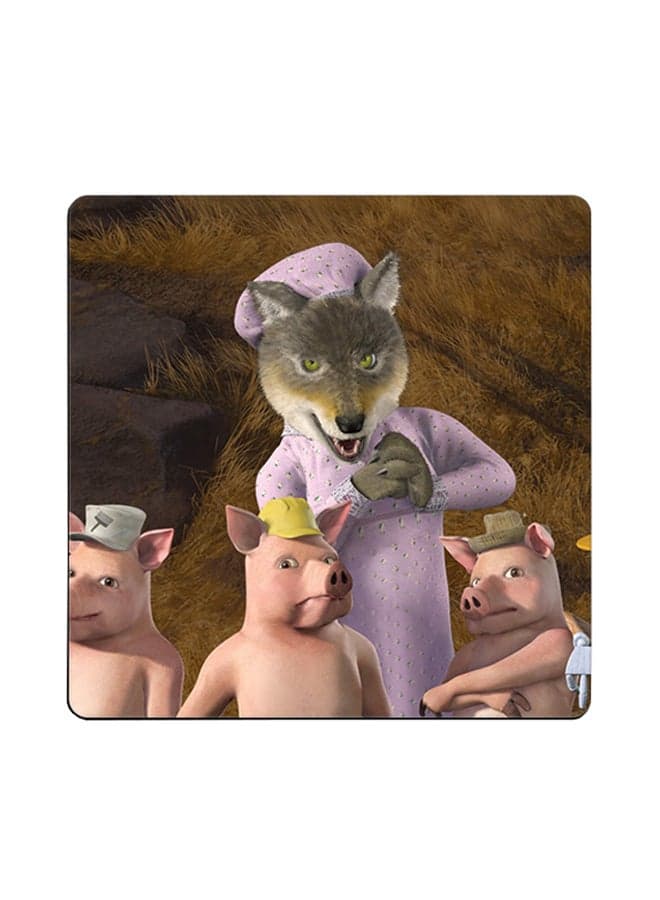 Shrek Printed Coaster Multicolour 9x9cm