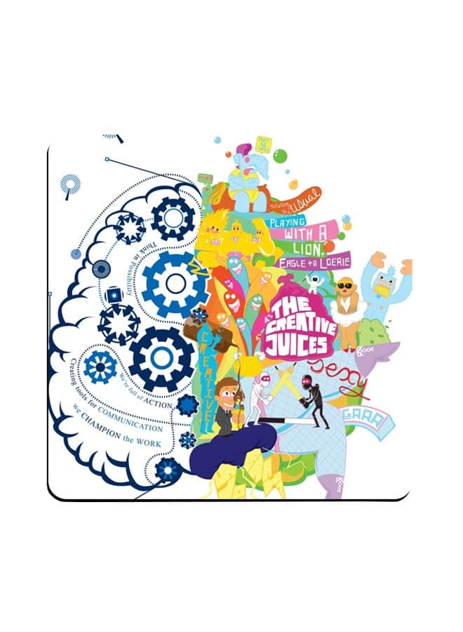 Graphics Printed Coaster Multicolour 9x9cm