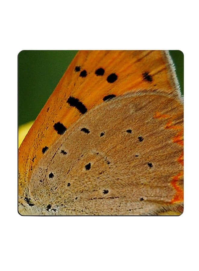 Butter Fly Printed Coaster Multicolour 9x9cm
