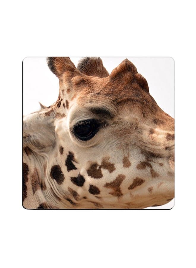 Giraffe Printed Coaster Multicolour 9x9cm