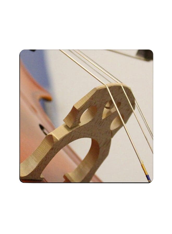 Violin Printed Coaster Multicolour 9x9cm