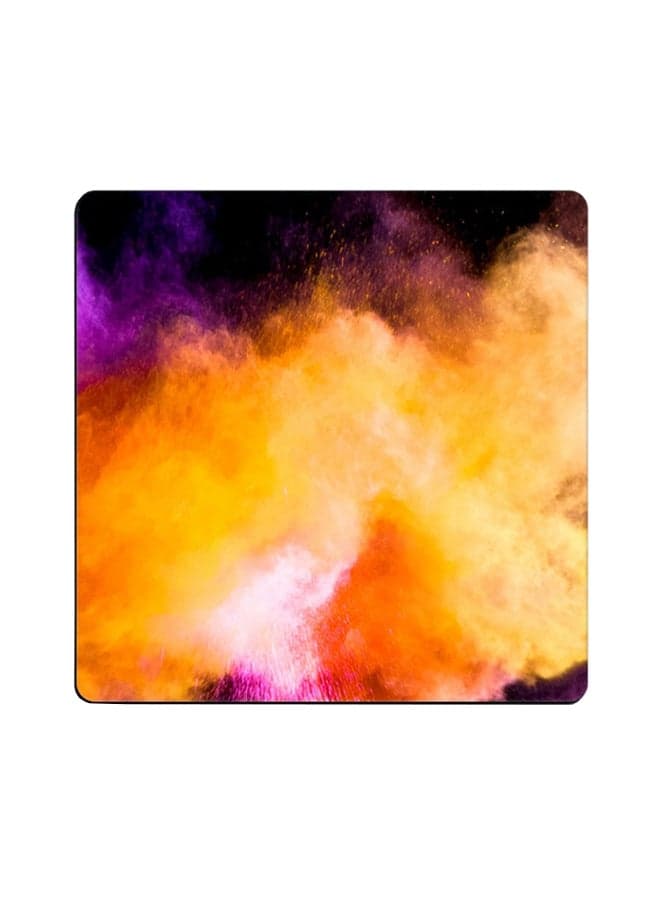 Printed Wooden Coaster Multicolour 9x9cm