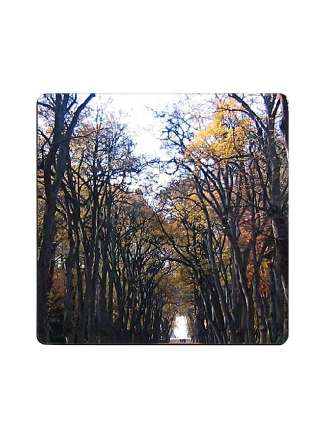 Printed Wooden Coaster Multicolour 9x9cm