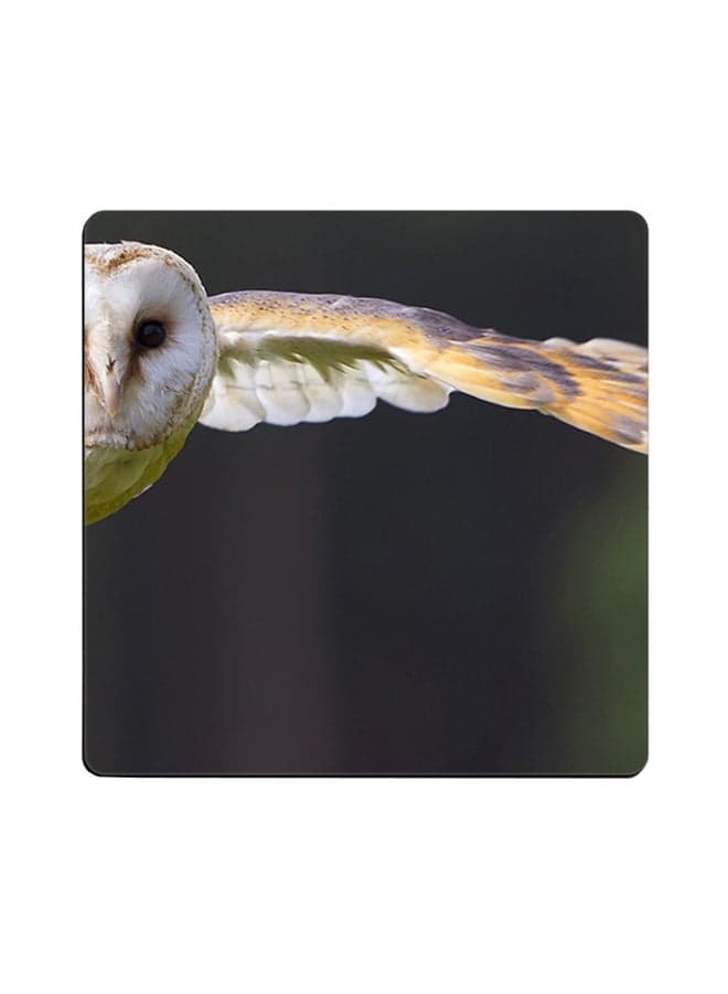 Printed Wooden Coaster Multicolour 9x9cm