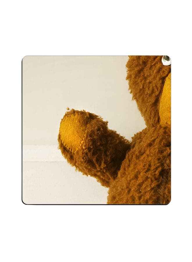 Printed Wooden Coaster Multicolour 9x9cm