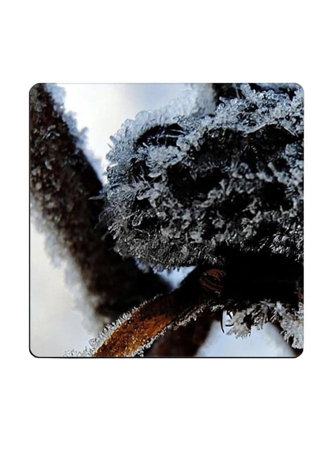 Printed Wooden Coaster Multicolour 9x9cm