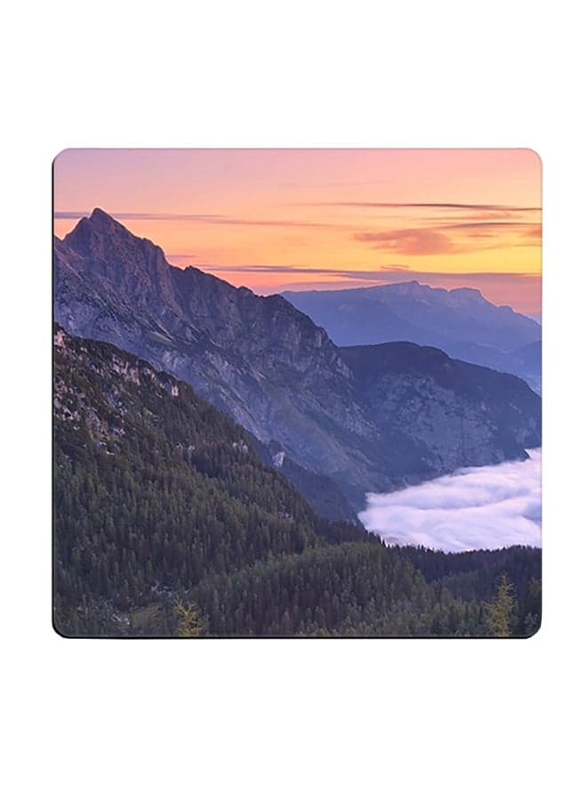 Printed Wooden Coaster Multicolour